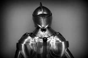 antique armor black and white chrome